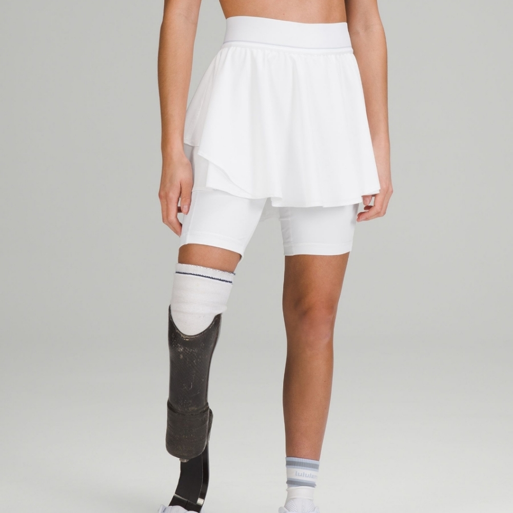 Lululemon Court Rival Skirt- White- Size 10